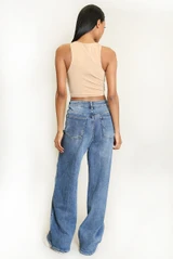 Dad Fit Blue Wash Jeans