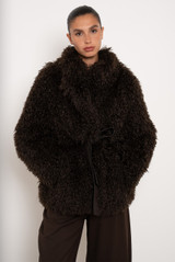 Luxe Reversible Shaggy Fur Jacket 