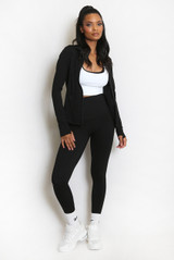 Sculpted Active Jacket And Legging Set