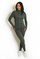 Sculpted Active Jacket And Legging Set
