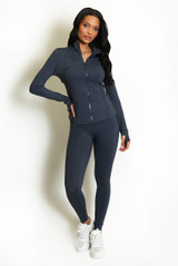 Sculpted Active Jacket And Legging Set