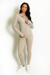 Sculpted Active Jacket And Legging Set