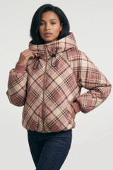 Plaid Check Hooded Jacket