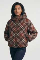Plaid Check Hooded Jacket