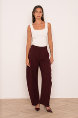 High Waist Barrel Trousers