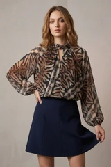 Scarf Print Blouse