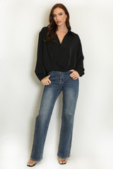 Pleated Hem Blouse
