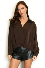 Pleated Hem Blouse