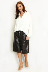 Pleated Hem Blouse