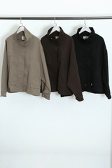 High Neck Drawstring Utility Jacket