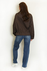 High Neck Drawstring Utility Jacket