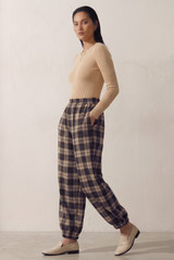 Check Plaid Balloon Joggers
