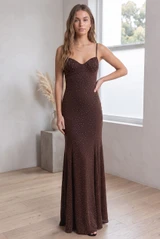 Speckled Lurex Maxi Dress