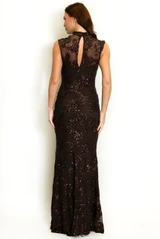 Sheer Floral Embellished Maxi Dress