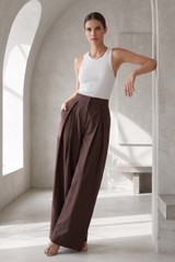 Pleated Wide Leg Trousers
