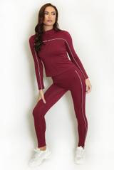Contrast Piping Active Gym Set