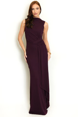 Draped Side Sash Maxi Dress