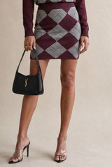 Argyle Knit Mini Skirt