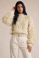 Chunky Loop Knit Cable Sweater 