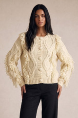 Chunky Loop Knit Cable Cardigan 