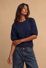 Puff Sleeves Cropped Blouse