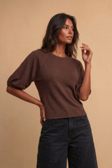 Puff Sleeves Cropped Blouse