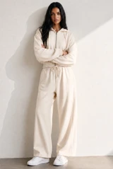 New York Slogan Hooded Sweatshirt And Jogger Set