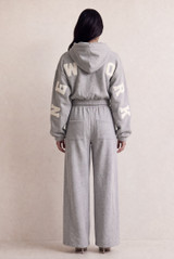 New York Slogan Hooded Sweatshirt And Jogger Set
