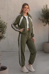 Stripes Detail Zipper Tracksuit