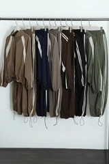 Stripes Detail Zipper Tracksuit