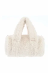 Faux Fur Mini Barrel Bag 