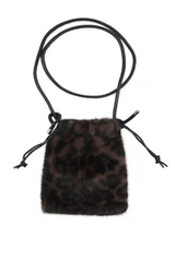 Faux Fur Cross Body Pouch Bag