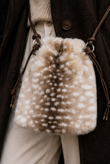 Faux Fur Cross Body Pouch Bag
