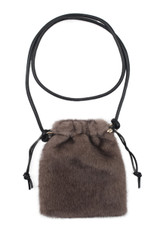 Faux Fur Cross Body Pouch Bag