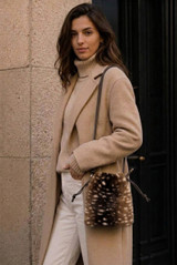Faux Fur Cross Body Pouch Bag