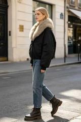 Faux Fur Collar Puffer Jacket