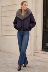 Faux Fur Collar Puffer Jacket