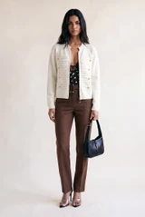 Hussar Zip Up Knit Cardigan