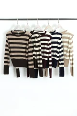 Striped Jumper With Padded Shoulders