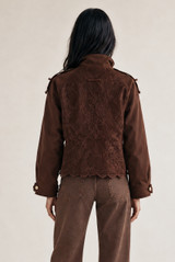Lace Back Short Trench Coat