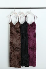 Textured Strappy Midi Dress