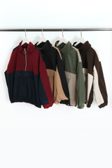 Two Tone Half Zip Jacket