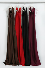 Satin Cowl Neck Maxi dress