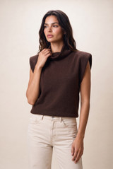 Sleeveless Turtle Neck Top