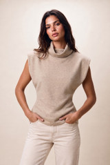 Sleeveless Turtle Neck Top