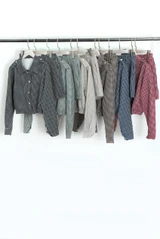 Check Cropped Jacket and Shorts Set