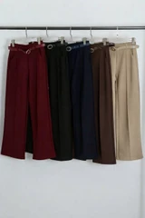 Wide Leg Trousers with Matching Belt