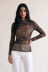 Leopard Studded Blouse