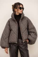 Gingham Padded Jacket
