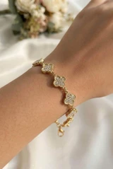 Embellished Clover Bracelet